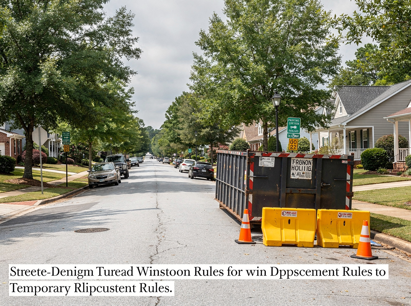 Winston-Salem Street Placement Rules for Temporary Dumpsters